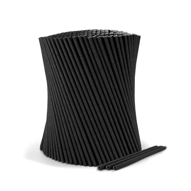 Trinkhalme Pappe-schwarz